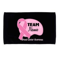 Personalize Team Name Breast Cancer Awareness Custom Microfiber Hand Towel