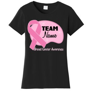 Personalize Team Name Breast Cancer Awareness Custom Women's T-Shirt