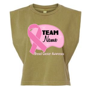 Personalize Team Name Breast Cancer Awareness Custom Garment-Dyed Women's Muscle Tee