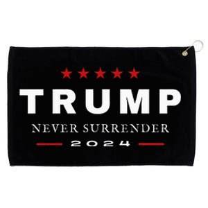 President Trump Never Surrender 2024 Maga Grommeted Golf Towel