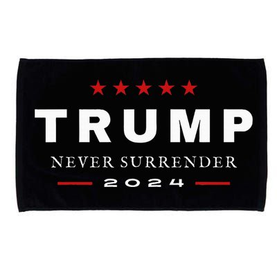 President Trump Never Surrender 2024 Maga Microfiber Hand Towel