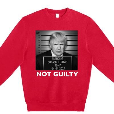 President Trump Not Guilty Premium Crewneck Sweatshirt