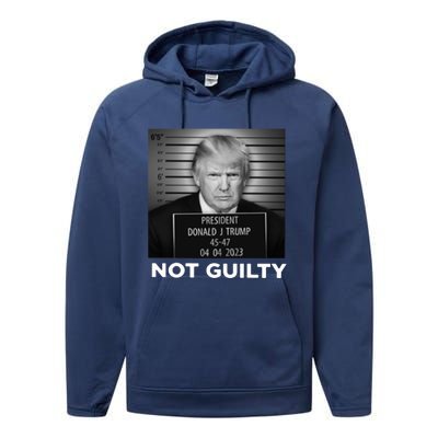 President Trump Not Guilty Performance Fleece Hoodie