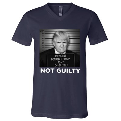 President Trump Not Guilty V-Neck T-Shirt