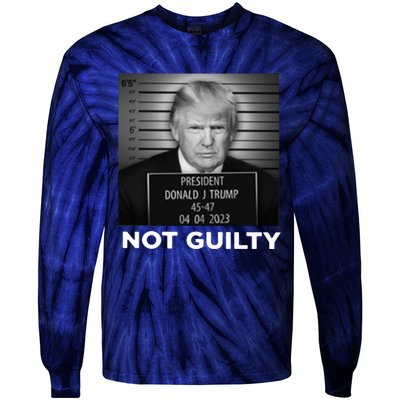 President Trump Not Guilty Tie-Dye Long Sleeve Shirt