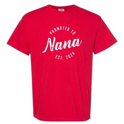 Promoted To Nana Again Est 2024 Pregnancy Announcement Garment-Dyed Heavyweight T-Shirt