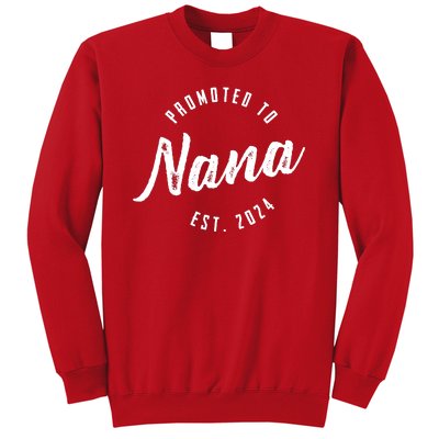 Promoted To Nana Again Est 2024 Pregnancy Announcement Sweatshirt