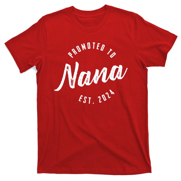 Promoted To Nana Again Est 2024 Pregnancy Announcement T-Shirt