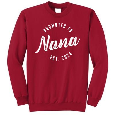 Promoted To Nana Again Est 2024 Pregnancy Announcement Tall Sweatshirt