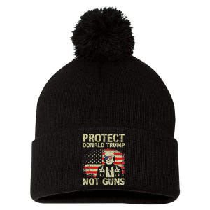 Protect Trump Not Guns Strong Support Pom Pom 12in Knit Beanie