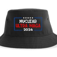 Pro Trump Nuclear Ultra Maga American Flag Vintage Sustainable Bucket Hat