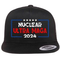 Pro Trump Nuclear Ultra Maga American Flag Vintage Flat Bill Trucker Hat