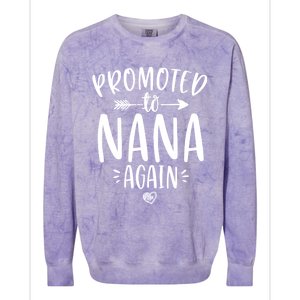 Promoted To Nana Again New Mimi Granny To Be Gigi Grandma Colorblast Crewneck Sweatshirt