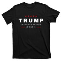 President Trump Never Surrender 2024 Maga Patriotic T-Shirt