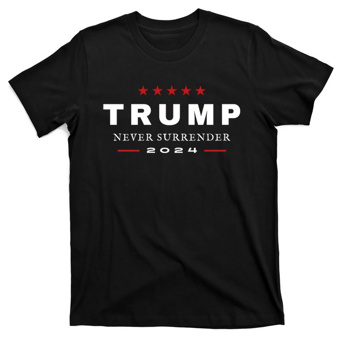 President Trump Never Surrender 2024 Maga Patriotic T-Shirt