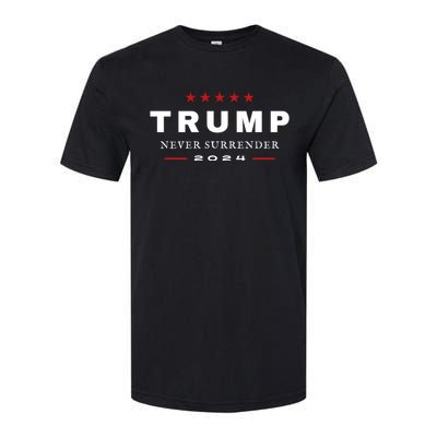 President Trump Never Surrender 2024 Maga Patriotic Softstyle CVC T-Shirt