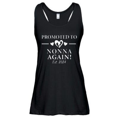 Promoted To Nonna Again 2024 Nonna Pregnancy Announcement Ladies Essential Flowy Tank