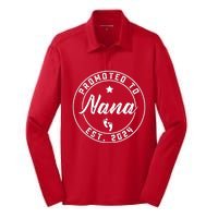 Promoted To Nana Again Est 2024 Pregnancy Announcement Silk Touch Performance Long Sleeve Polo