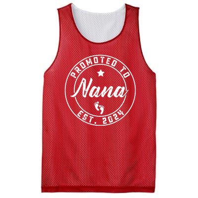 Promoted To Nana Again Est 2024 Pregnancy Announcement Mesh Reversible Basketball Jersey Tank