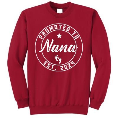 Promoted To Nana Again Est 2024 Pregnancy Announcement Tall Sweatshirt