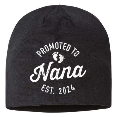 Promoted To Nana Est. 2024 For New Baby Shower Grandma Sustainable Beanie