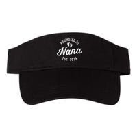 Promoted To Nana Est. 2024 For New Baby Shower Grandma Valucap Bio-Washed Visor