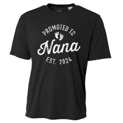 Promoted To Nana Est. 2024 For New Baby Shower Grandma Cooling Performance Crew T-Shirt