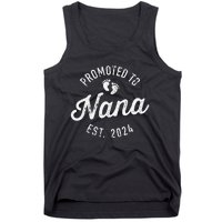 Promoted To Nana Est. 2024 For New Baby Shower Grandma Tank Top