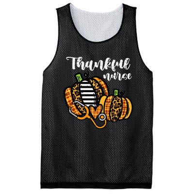 Pumpkin Thankful Nurse Thanksgiving Scrub Top Fall RN Mesh Reversible Basketball Jersey Tank