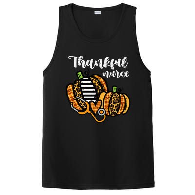 Pumpkin Thankful Nurse Thanksgiving Scrub Top Fall RN PosiCharge Competitor Tank