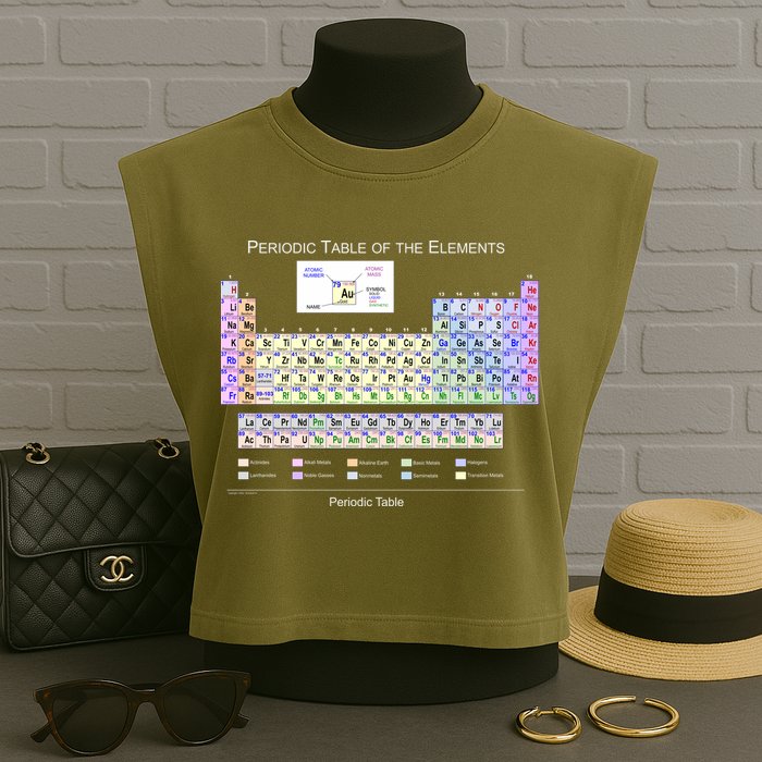 Periodic Table Of The Elements Garment-Dyed Women's Muscle Tee