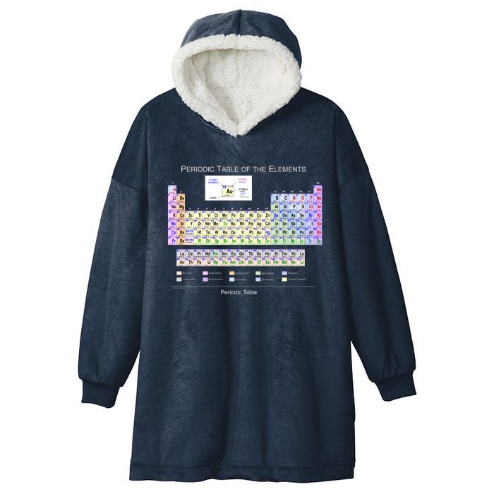 Periodic Table Of The Elements Hooded Wearable Blanket