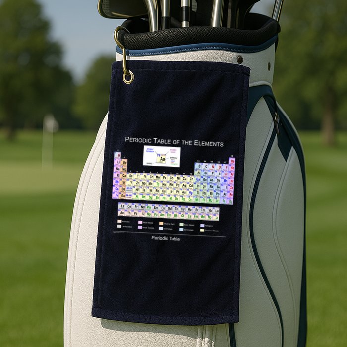 Periodic Table Of The Elements Golf Towel