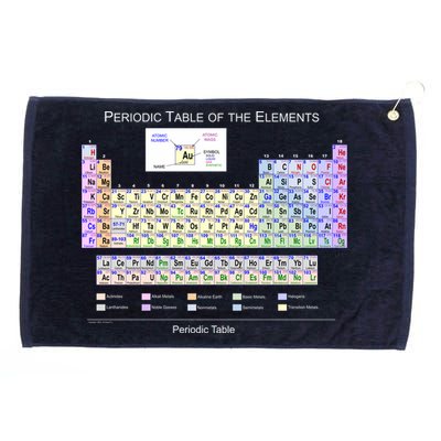 Periodic Table Of The Elements Grommeted Golf Towel