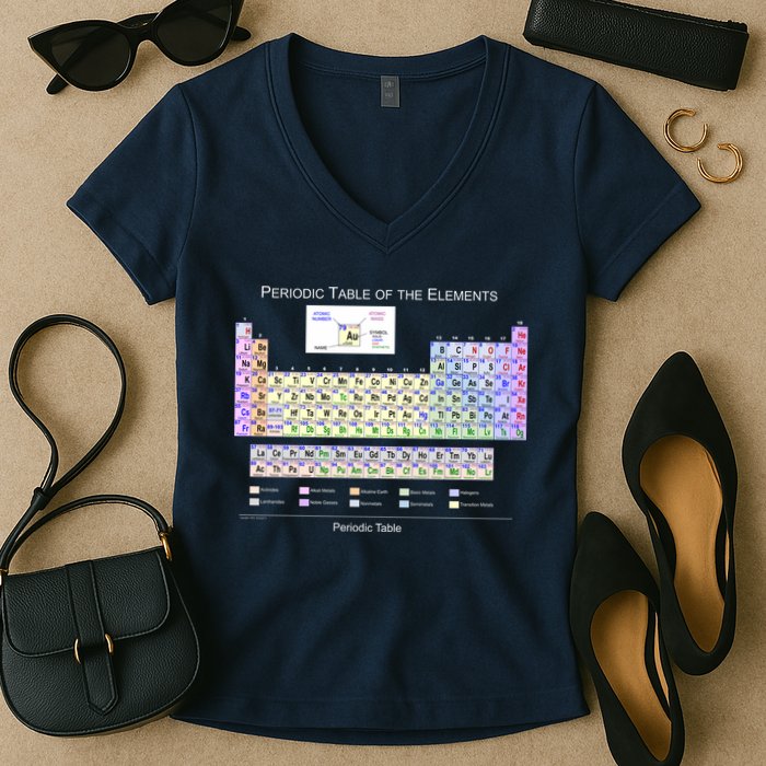 Periodic Table Of The Elements Women's V-Neck T-Shirt