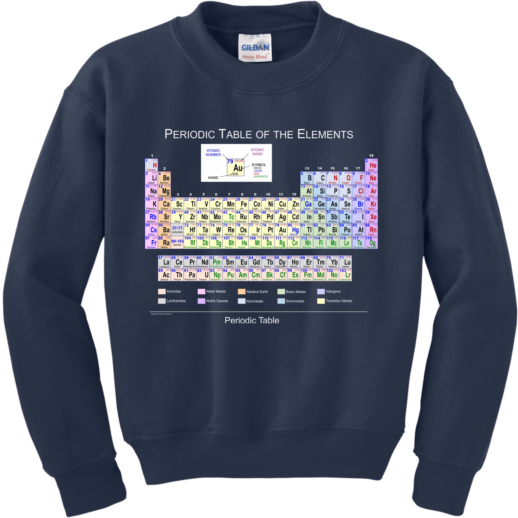 Periodic Table Of The Elements Kids Sweatshirt
