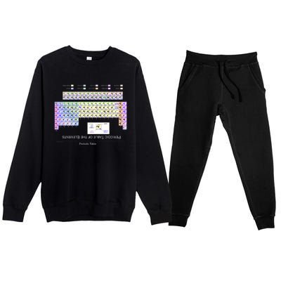 Period Table Of The Elements CheatShirt Premium Crewneck Sweatsuit Set