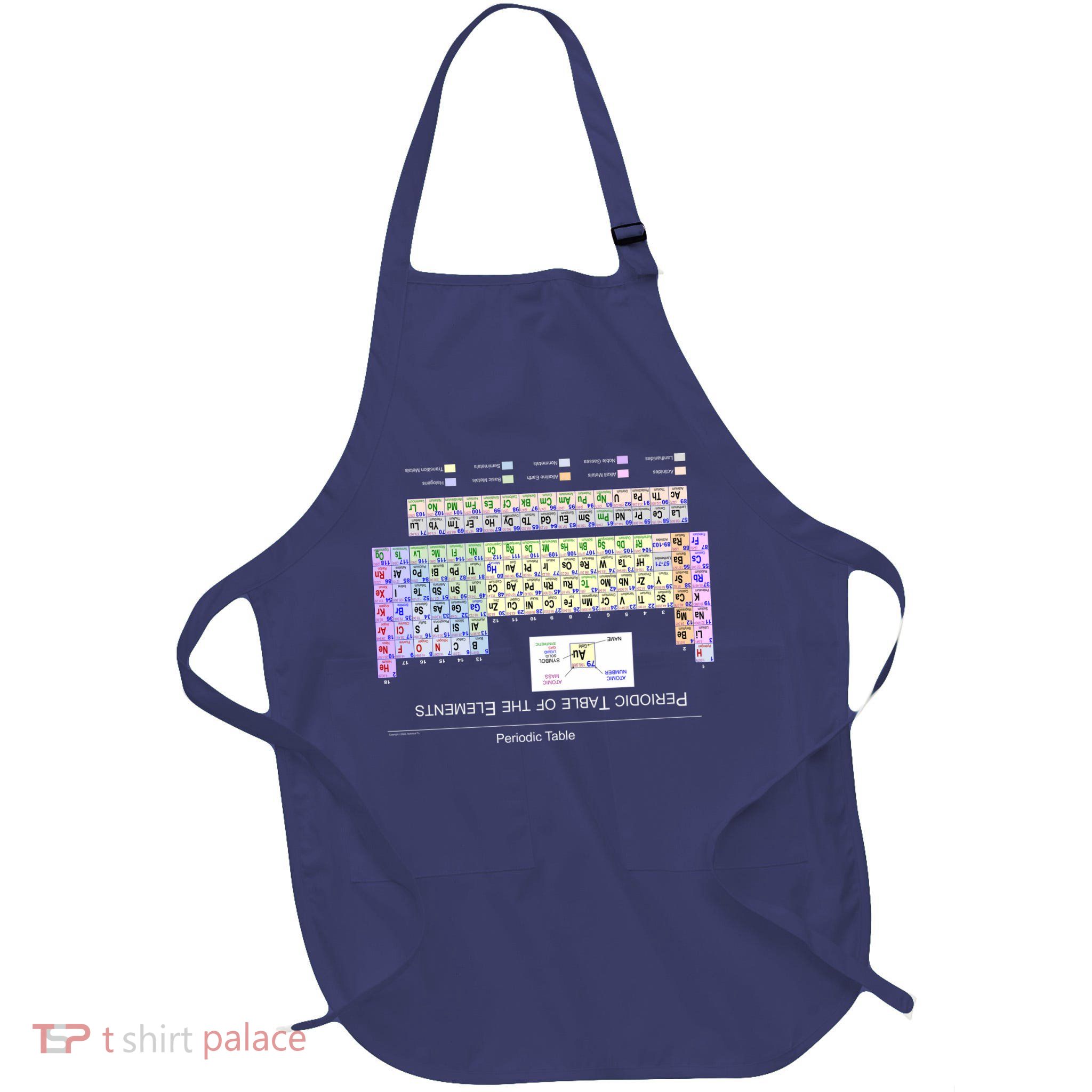 Period Table Of The Elements CheatShirt Full-Length Apron With Pockets
