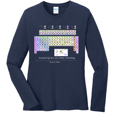 Period Table Of The Elements CheatShirt Ladies Long Sleeve Shirt