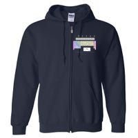 Period Table Of The Elements CheatShirt Full Zip Hoodie