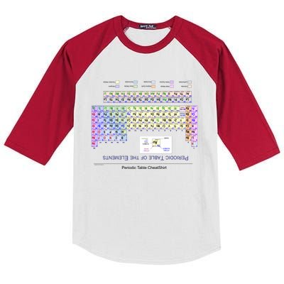 Period Table Of The Elements CheatShirt Kids Colorblock Raglan Jersey