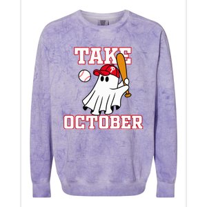 Philly Take October Philadelphia Ghost Baseball Colorblast Crewneck Sweatshirt