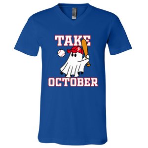 Philly Take October Philadelphia Ghost Baseball V-Neck T-Shirt