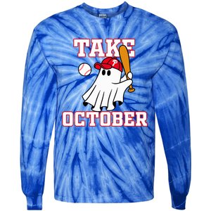 Philly Take October Philadelphia Ghost Baseball Tie-Dye Long Sleeve Shirt