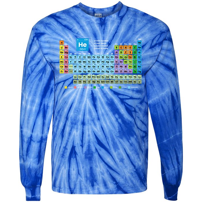 Periodic Table Of The Elets Periodic Table Of Elets Gift Tie-Dye Long Sleeve Shirt