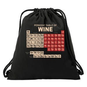 Periodic Table Of Wine Chemistry Periodic Table Geek Nerd Drawstring Bag