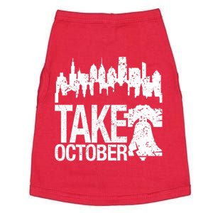 Philly_ Take October Philadelphia Skyline & Baseball Red Doggie Tank