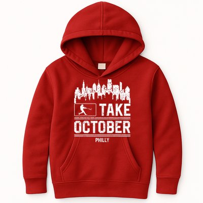 Philly_ Take October Philadelphia Fan Baseball Lovers Kids Hoodie