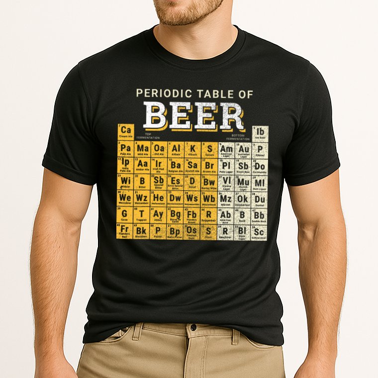 Periodic Table Of Beer Sketch Performance Shirt