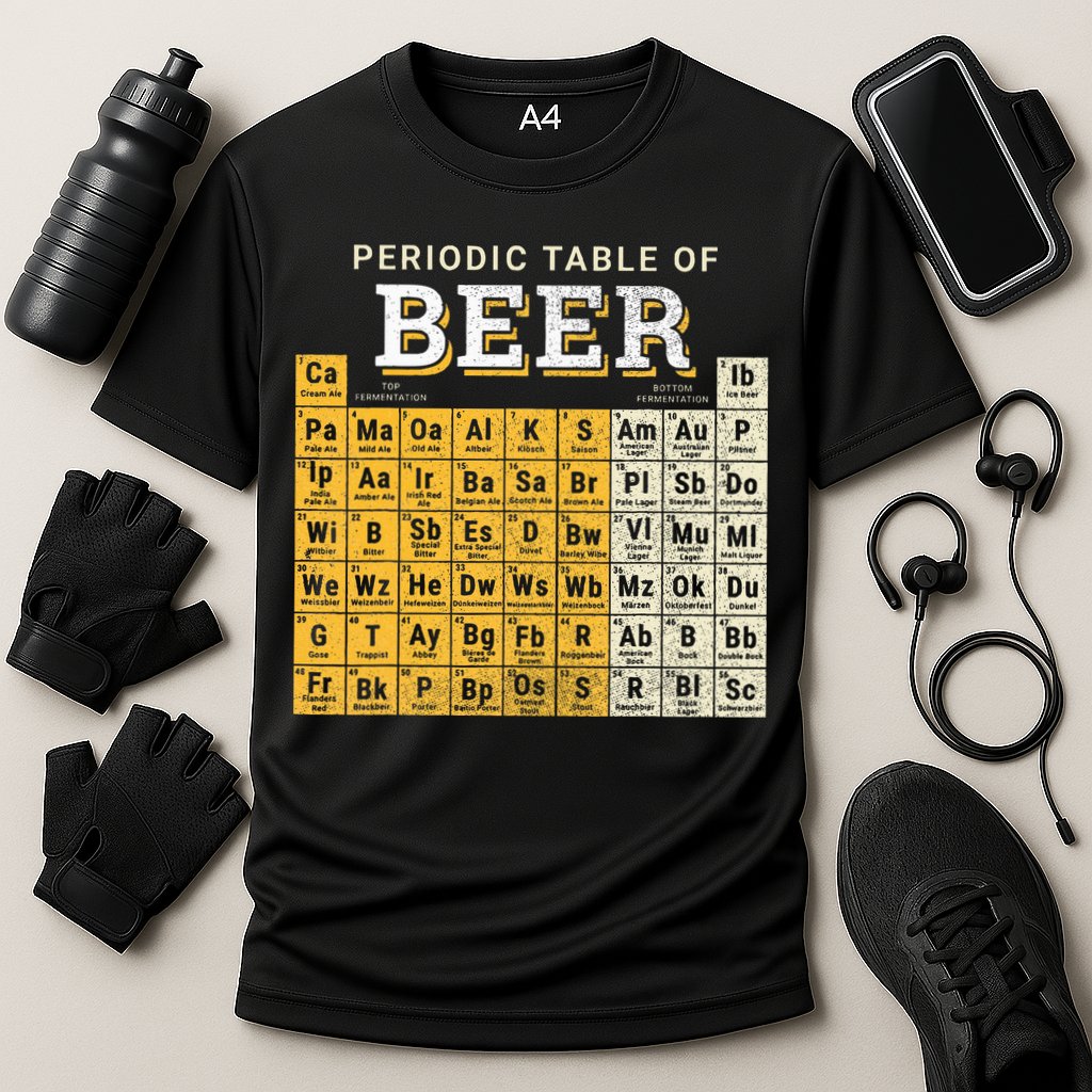 Periodic Table Of Beer Sketch Performance Shirt